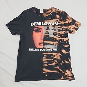 Demi Lovato‎ Concert T-Shirt 2018 Tell Me You Love Me World Tour Large Acid Wash